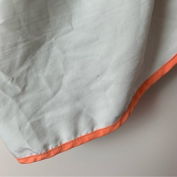 [Nike] Women's Light Gray & Orange Elastic Waist Drawstring Athletic Shorts - Picture 8 of 8